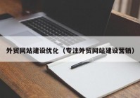 外贸网站建设优化（专注外贸网站建设营销）