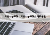 青岛app开发（青岛app开发公司前十名）