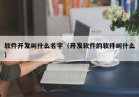 软件开发叫什么名字（开发软件的软件叫什么）