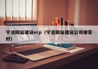 宁波网站建设erp（宁波网站建设公司哪家好）