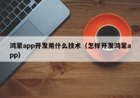 鸿蒙app开发用什么技术（怎样开发鸿蒙app）