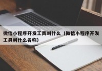 微信小程序开发工具叫什么（微信小程序开发工具叫什么名称）