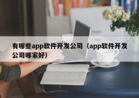 有哪些app软件开发公司（app软件开发公司哪家好）