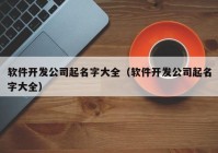 软件开发公司起名字大全（软件开发公司起名字大全）