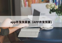 app开发预算表（APP开发预算）