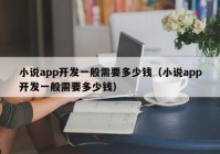 小说app开发一般需要多少钱（小说app开发一般需要多少钱）