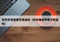 软件开发需要学英语吗（软件编程需要学英语吗）