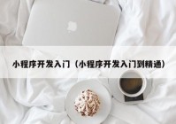 小程序开发入门（小程序开发入门到精通）