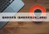 福州软件开发（福州软件开发公司工资排名）