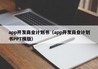 app开发商业计划书（app开发商业计划书PPT模版）